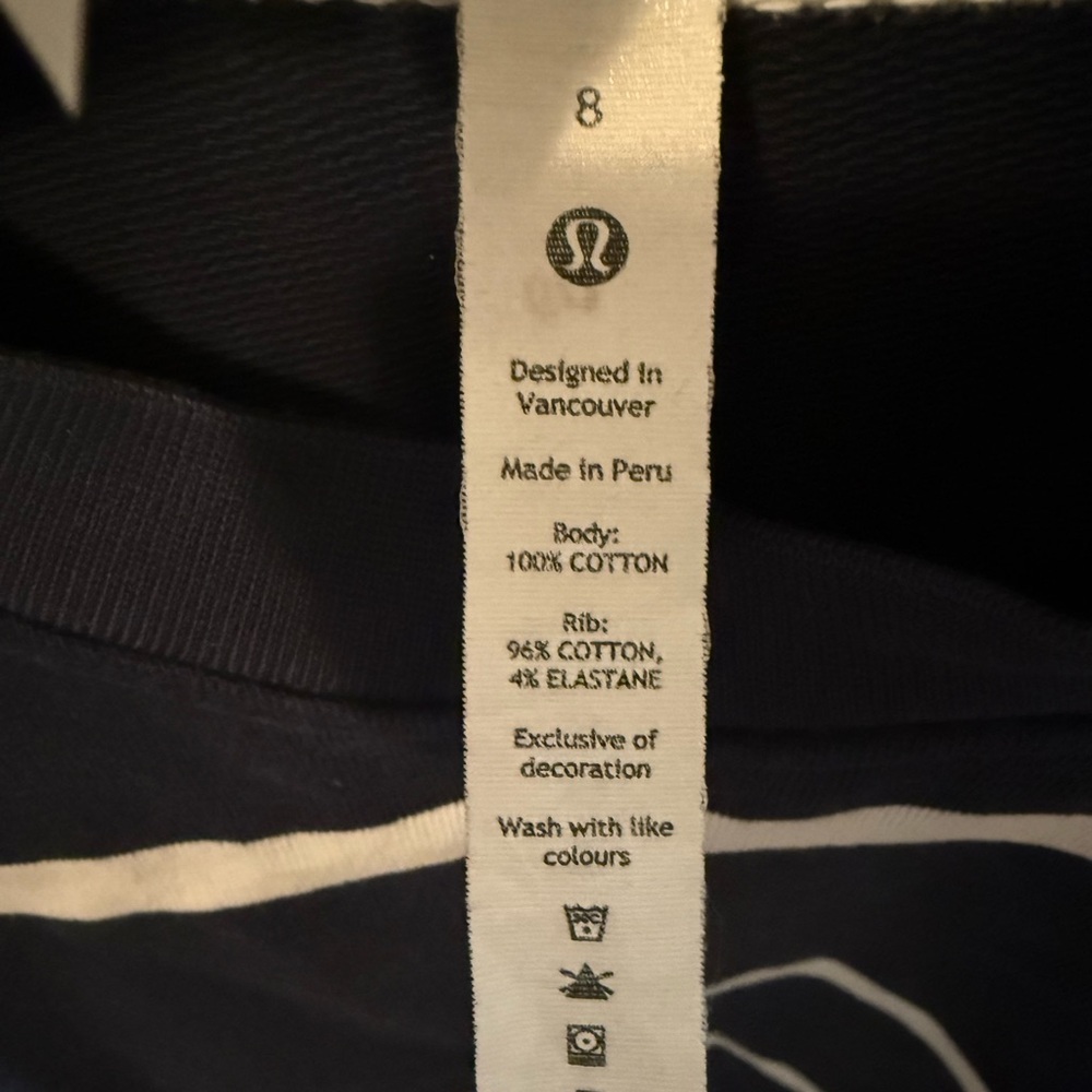 Lululemon Perfectly Oversized Cropped Crew Stripe - Picture 7 of 7